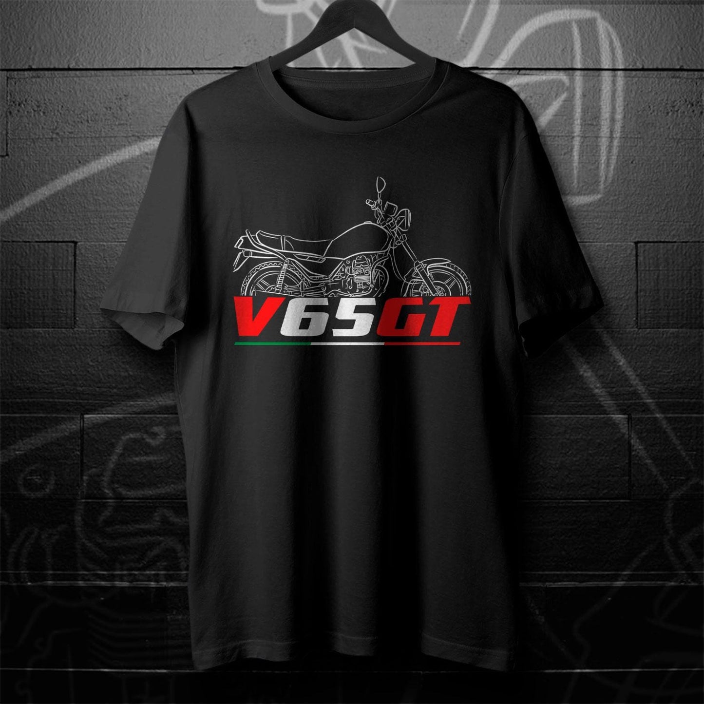 Moto Guzzi V65 GT ( Sessantacinque GT ) Inspired T-Shirt - Motorcycle Tee Shirt for Riders