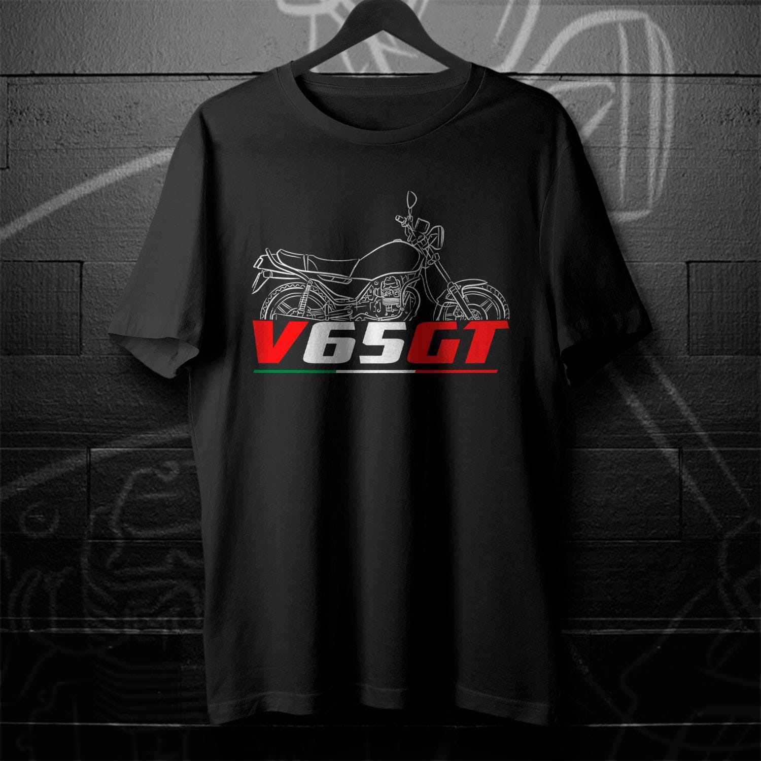 Moto Guzzi V65 GT ( Sessantacinque GT ) Inspired T-Shirt - Motorcycle Tee Shirt for Riders