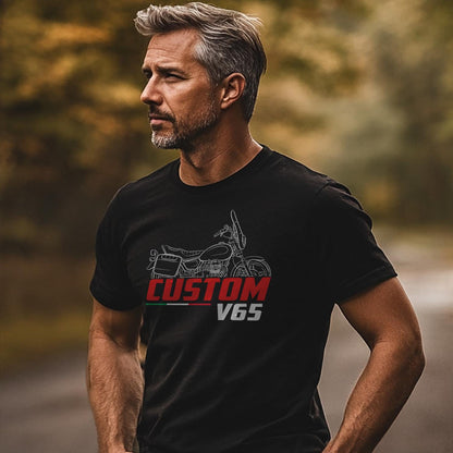 Moto Guzzi V65 Custom 1984 - 1987 Inspired T-Shirt - Motorcycle Tee Shirt for Riders