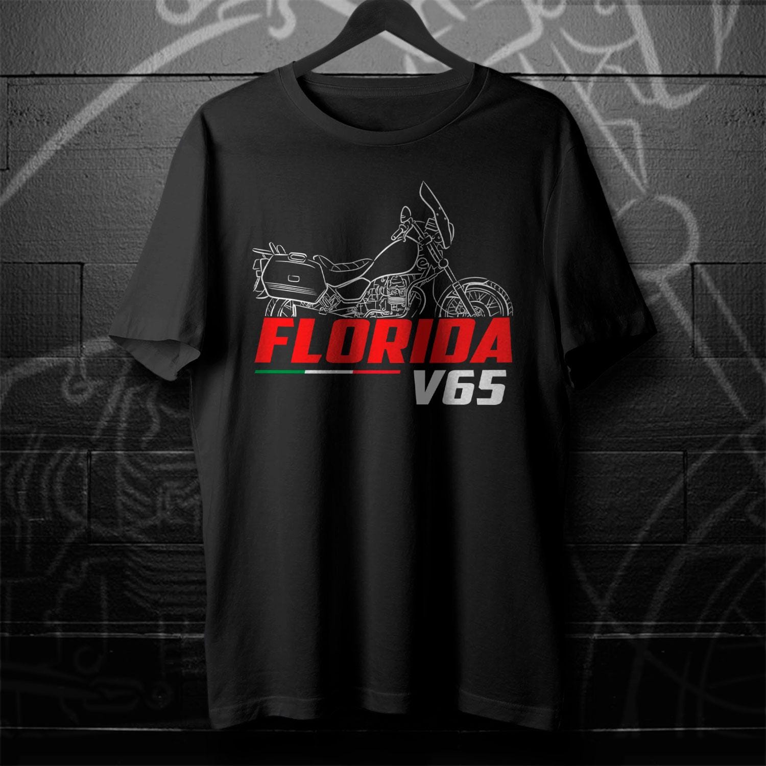 Moto Guzzi V65 Florida 1986 - 1994 Inspired T-Shirt - Motorcycle Tee Shirt for Riders