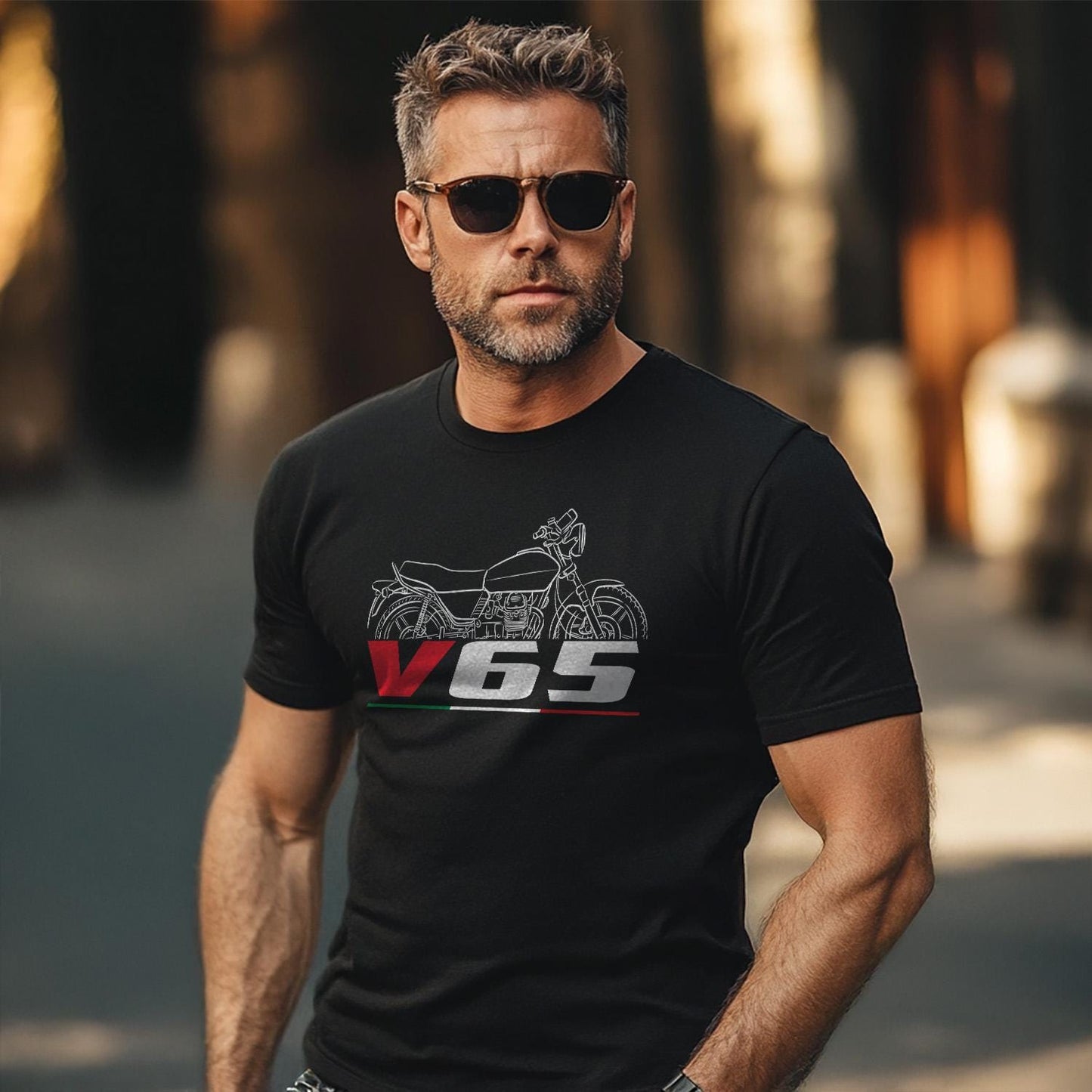 Moto Guzzi V65 1982 - 1987 Inspired T-Shirt - Motorcycle Tee Shirt for Riders
