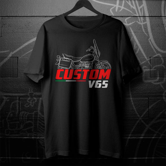 Moto Guzzi V65 Custom 1984 - 1987 Inspired T-Shirt - Motorcycle Tee Shirt for Riders