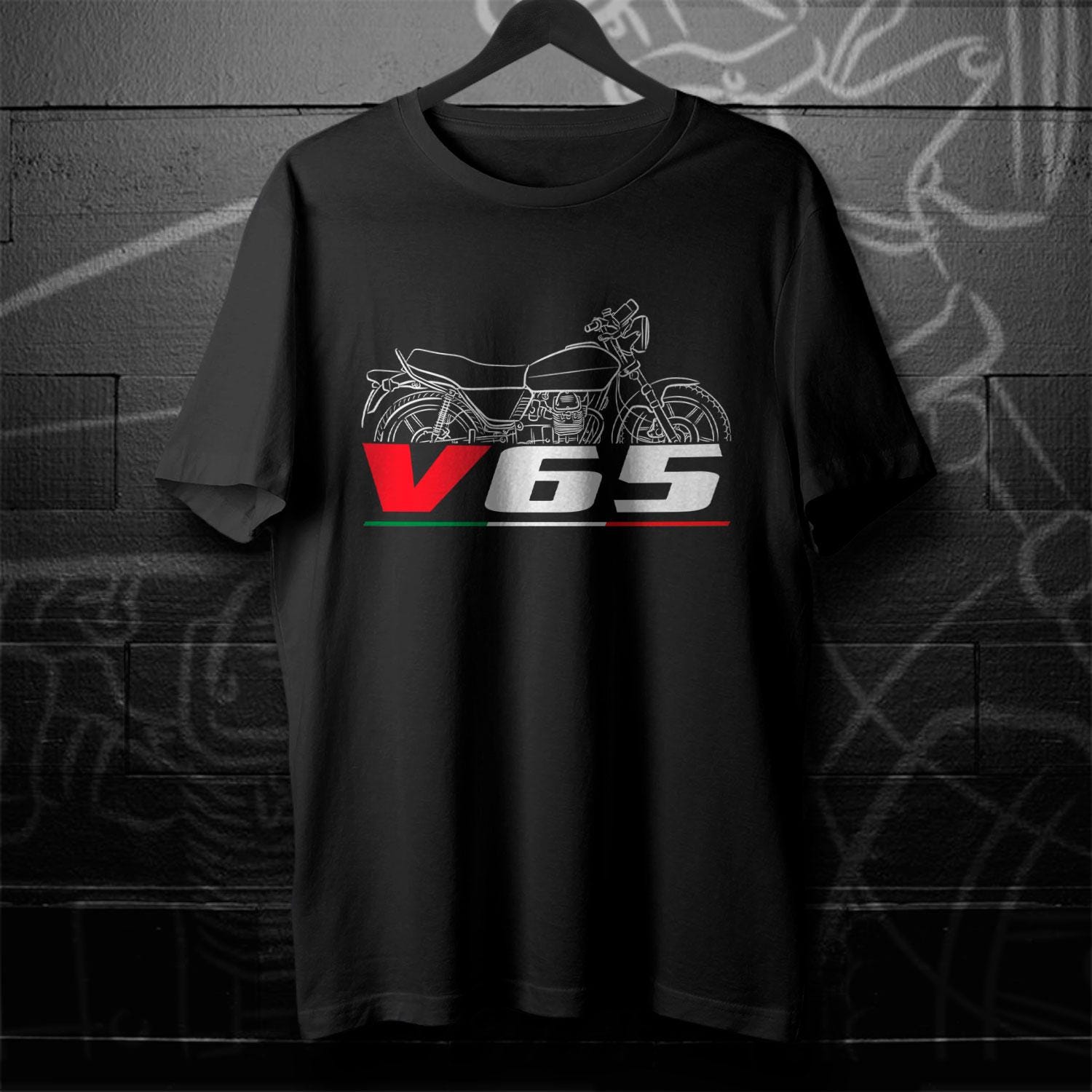 Moto Guzzi V65 1982 - 1987 Inspired T-Shirt - Motorcycle Tee Shirt for Riders