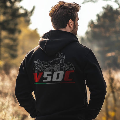Moto Guzzi V50 С 1982 - 1985 Inspired Hoodie - Motorcycle Sweatshirt for Riders