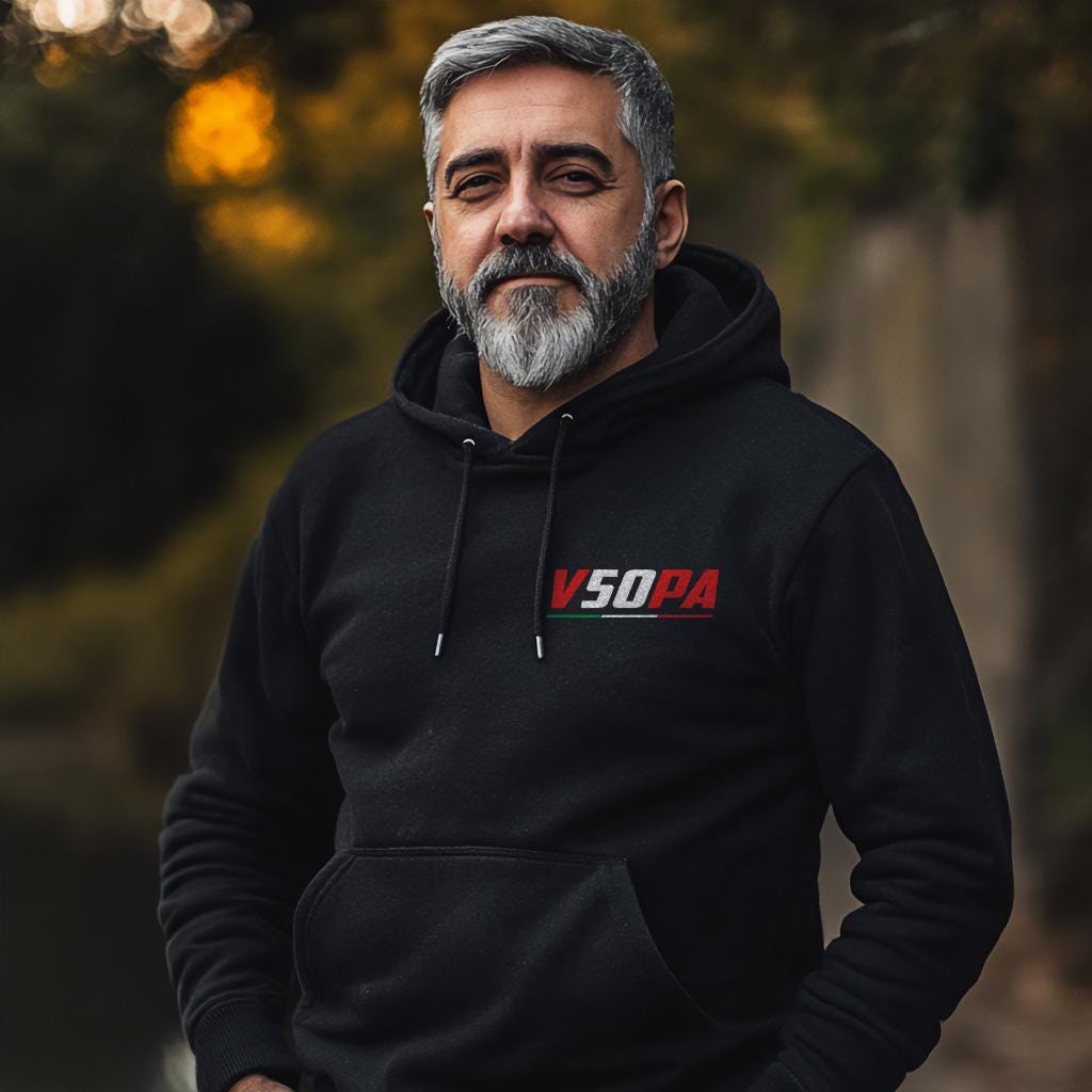 Moto Guzzi V50 PA 1991 Inspired Hoodie - Motorcycle Sweatshirt for Riders