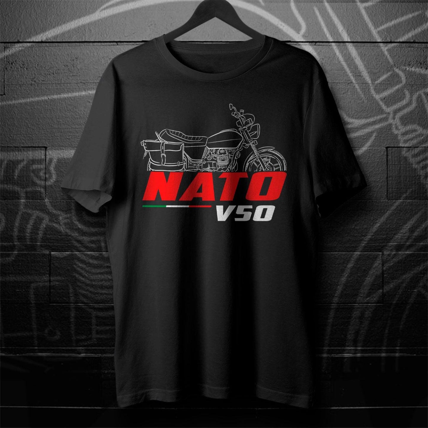 Moto Guzzi V50 NATO Inspired T-Shirt - Motorcycle Tee Shirt for Riders