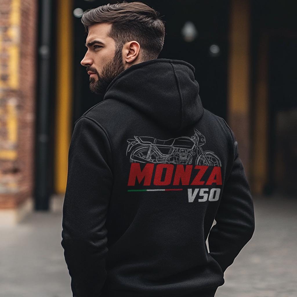 Moto Guzzi V50 Monza Inspired Hoodie - Motorcycle Sweatshirt for Riders