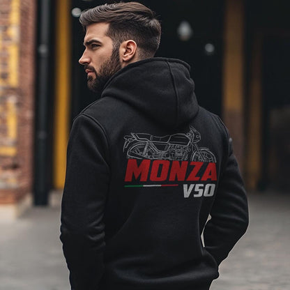Moto Guzzi V50 Monza Inspired Hoodie - Motorcycle Sweatshirt for Riders