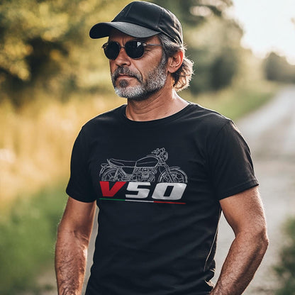 Moto Guzzi V50 Inspired T-Shirt - Motorcycle Tee Shirt for Riders