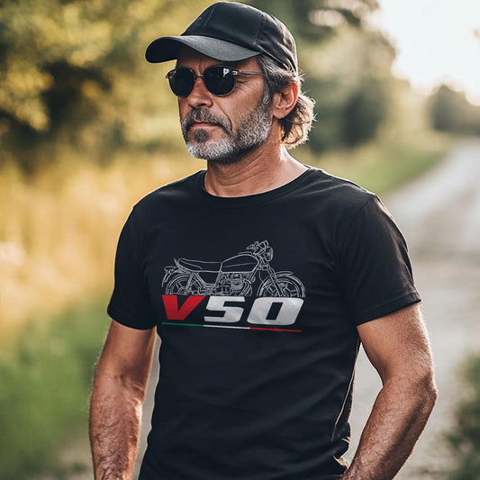 Moto Guzzi V50 Inspired T-Shirt - Motorcycle Tee Shirt for Riders