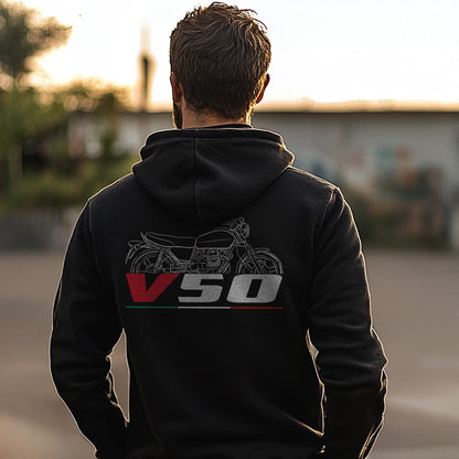 Moto Guzzi V50 Inspired Hoodie - Motorcycle Sweatshirt for Riders