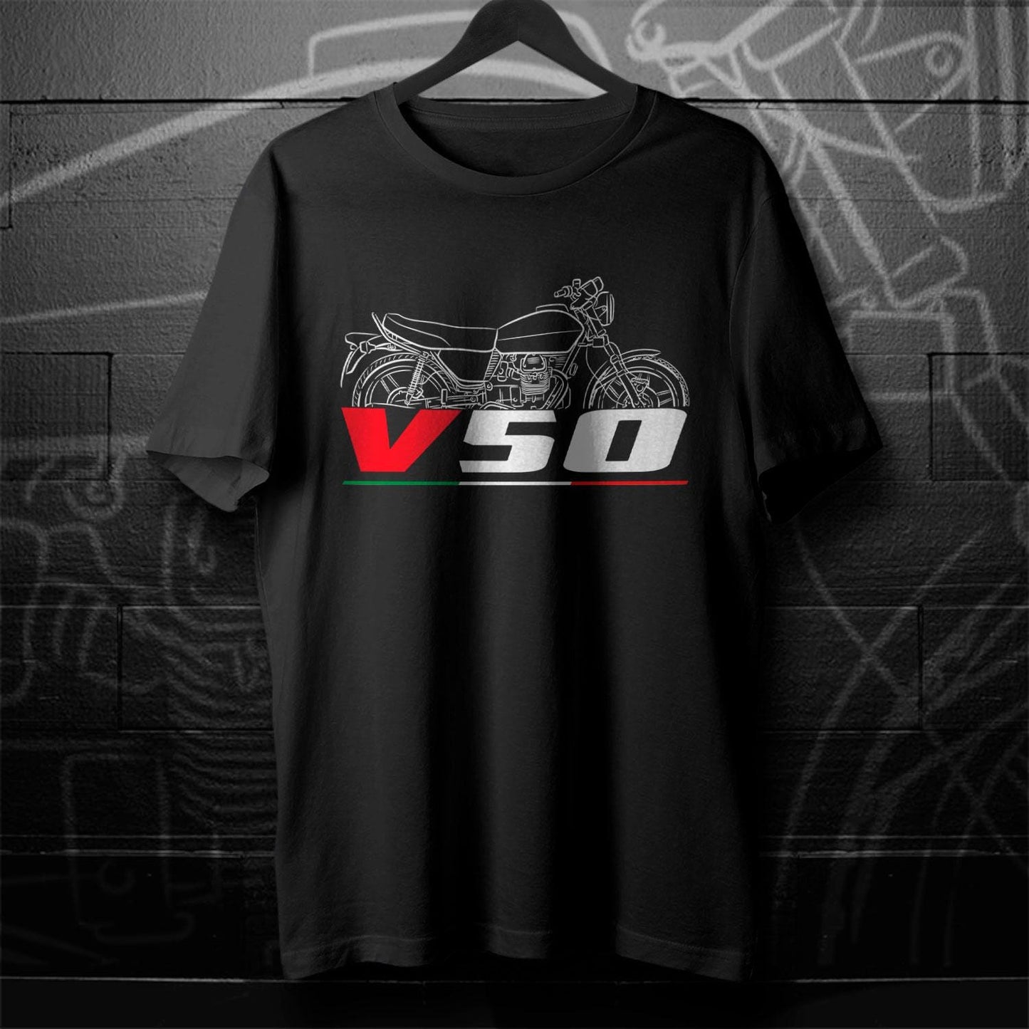 Moto Guzzi V50 Inspired T-Shirt - Motorcycle Tee Shirt for Riders