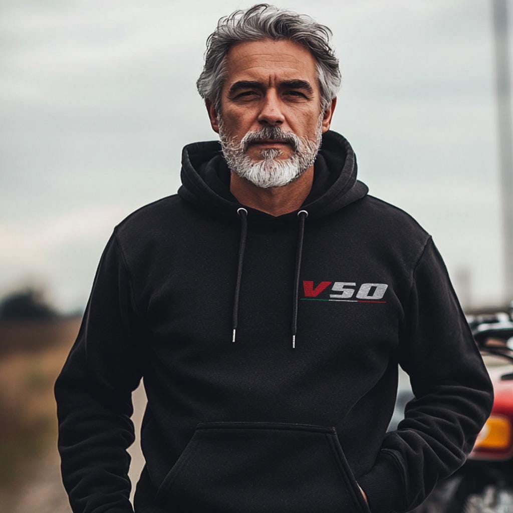Moto Guzzi V50 Inspired Hoodie - Motorcycle Sweatshirt for Riders