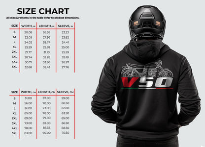 Moto Guzzi V50 Inspired Hoodie - Motorcycle Sweatshirt for Riders