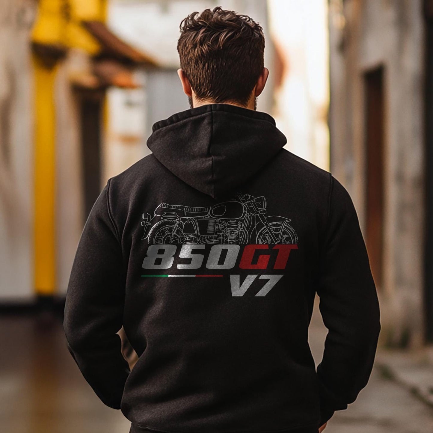 Moto Guzzi V7 850 GT & 850GT California Inspired Hoodie - Motorcycle Sweatshirt for Riders
