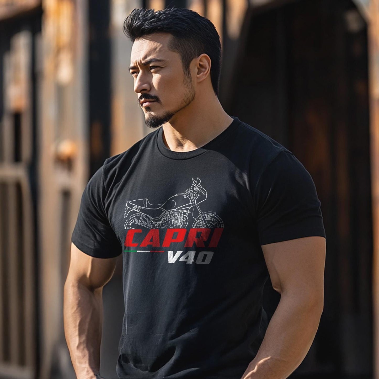 Moto Guzzi V40 Capri 1988 - 1990 Inspired T-Shirt - Motorcycle Tee Shirt for Riders