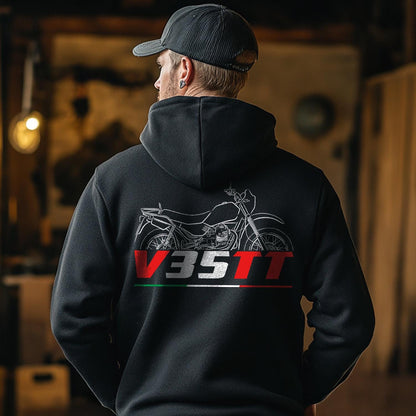 Moto Guzzi V35 TT 1984 - 1986 Inspired Hoodie - Motorcycle Sweatshirt for Riders