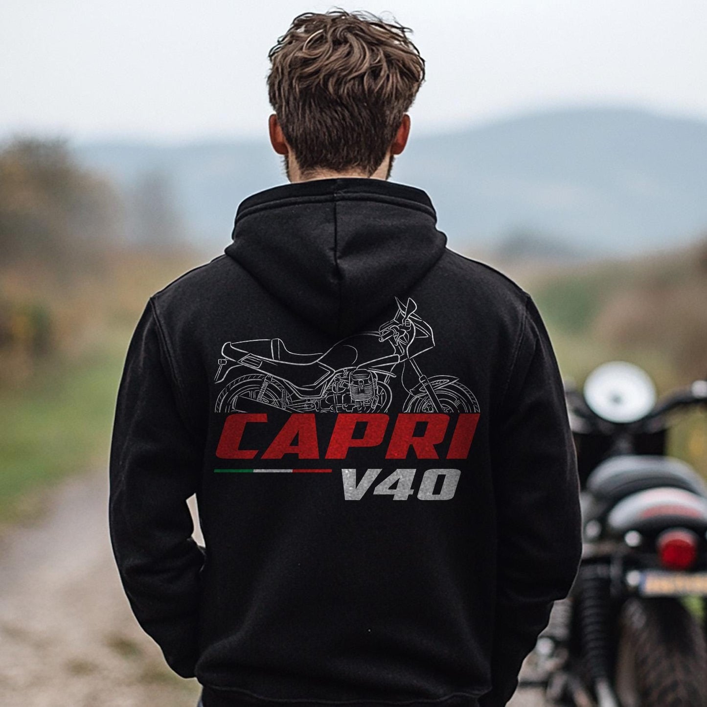 Moto Guzzi V40 Capri 1988 - 1990 Inspired Hoodie - Motorcycle Sweatshirt for Riders