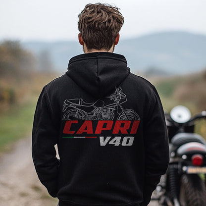 Moto Guzzi V40 Capri 1988 - 1990 Inspired Hoodie - Motorcycle Sweatshirt for Riders