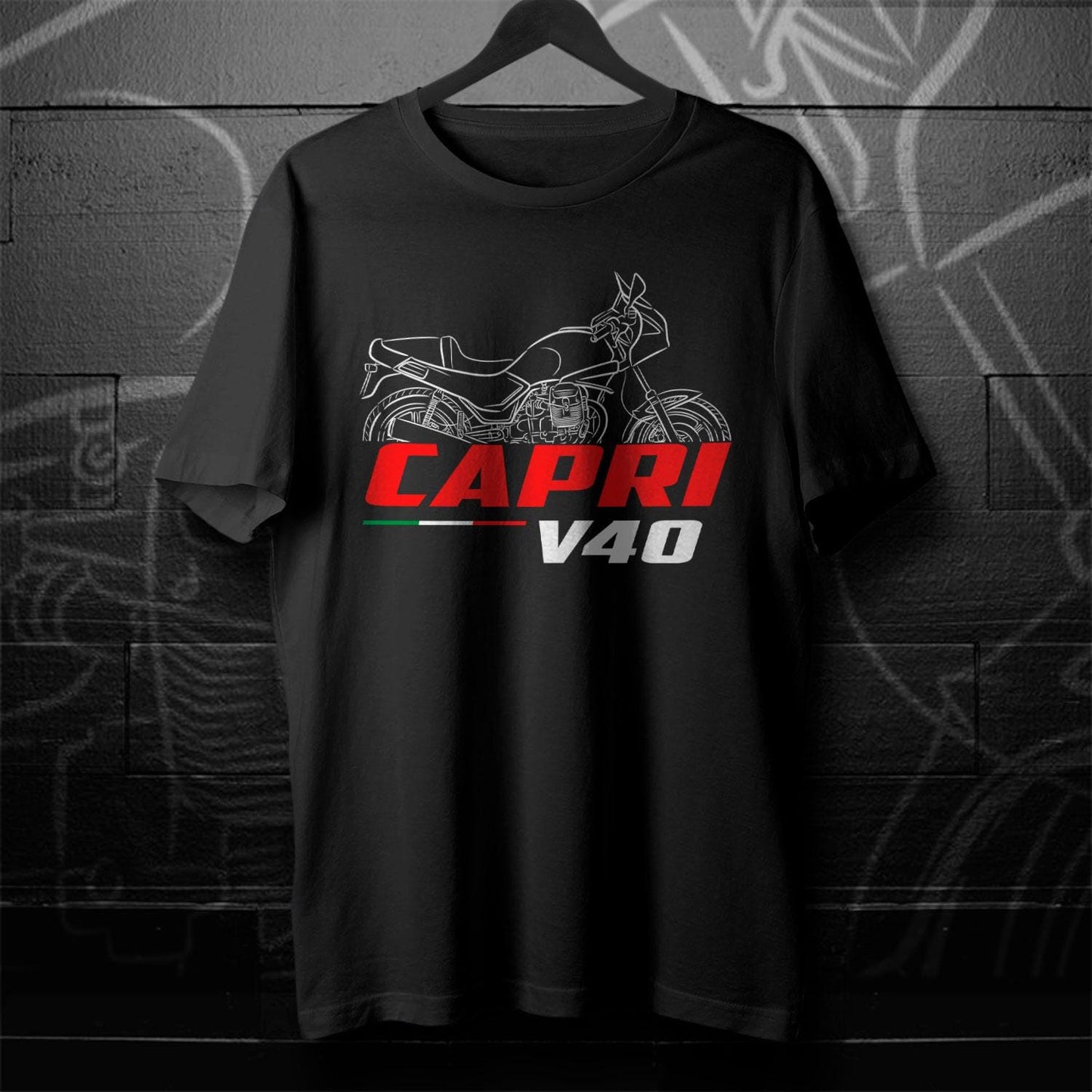 Moto Guzzi V40 Capri 1988 - 1990 Inspired T-Shirt - Motorcycle Tee Shirt for Riders