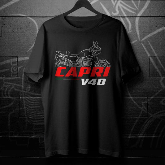 Moto Guzzi V40 Capri 1988 - 1990 Inspired T-Shirt - Motorcycle Tee Shirt for Riders