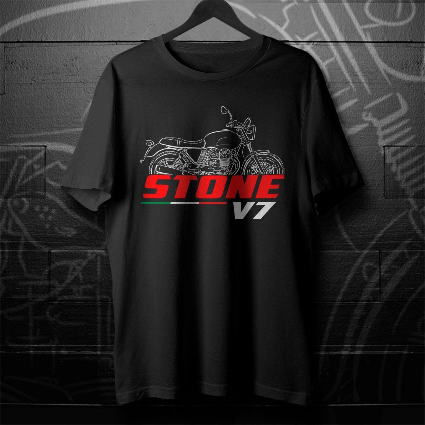 Moto Guzzi V7 Stone 2013 - 2014 Inspired Hoodie - Motorcycle Sweatshirt for Riders