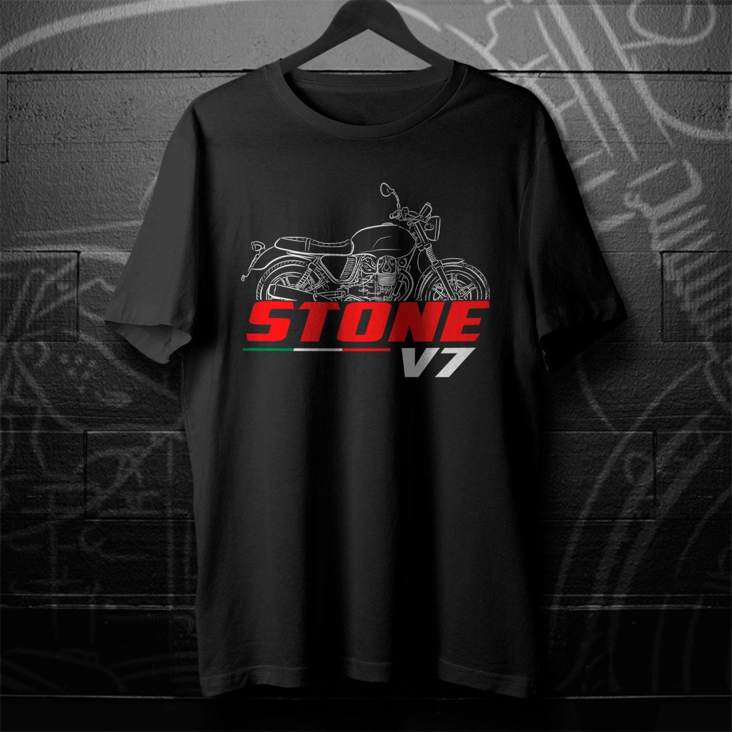 Moto Guzzi V7 Stone 2013 - 2014 Inspired Hoodie - Motorcycle Sweatshirt for Riders