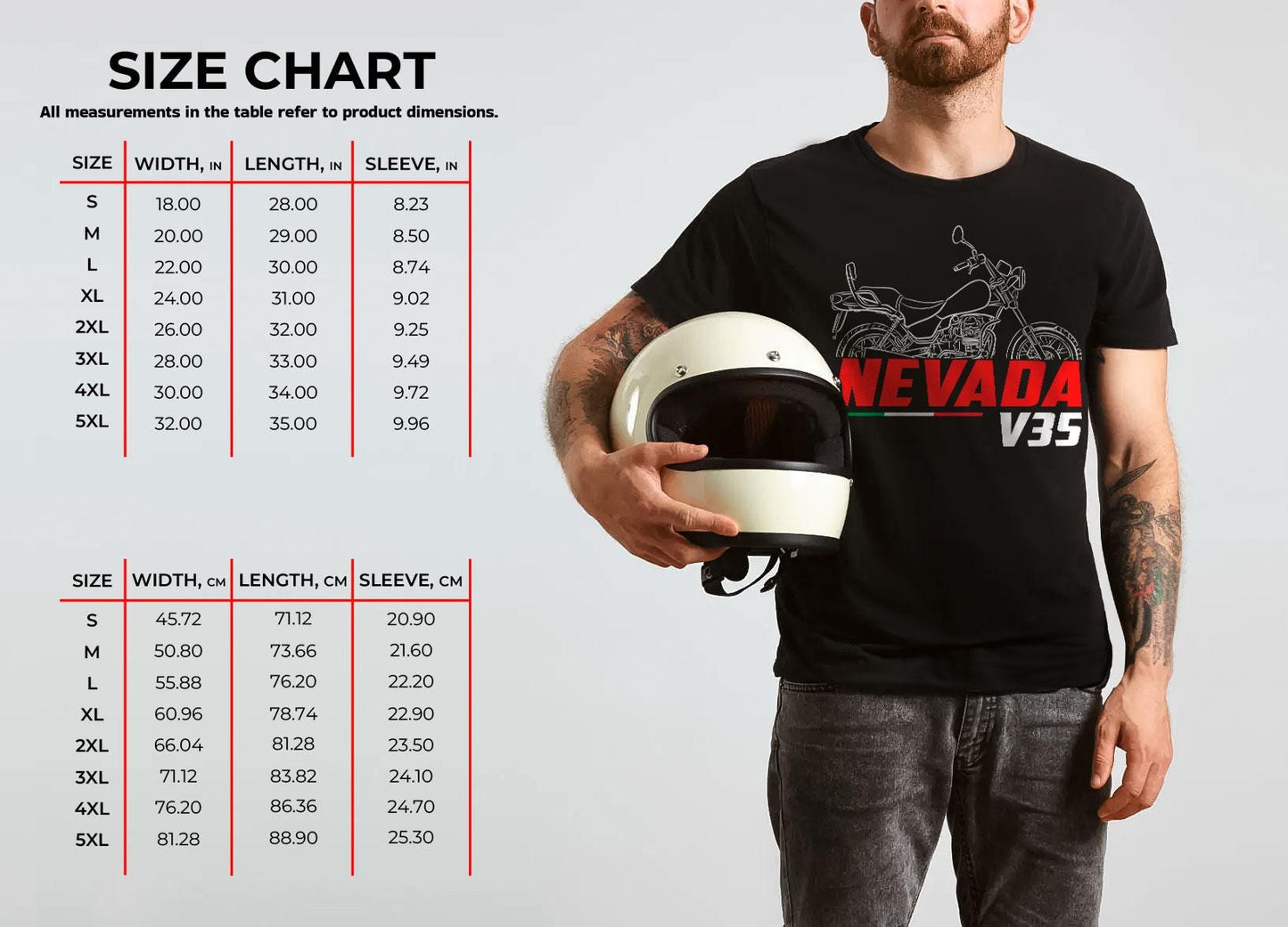 Moto Guzzi V35 Nevada 1992 - 1994 Inspired T-Shirt - Motorcycle Tee Shirt for Riders