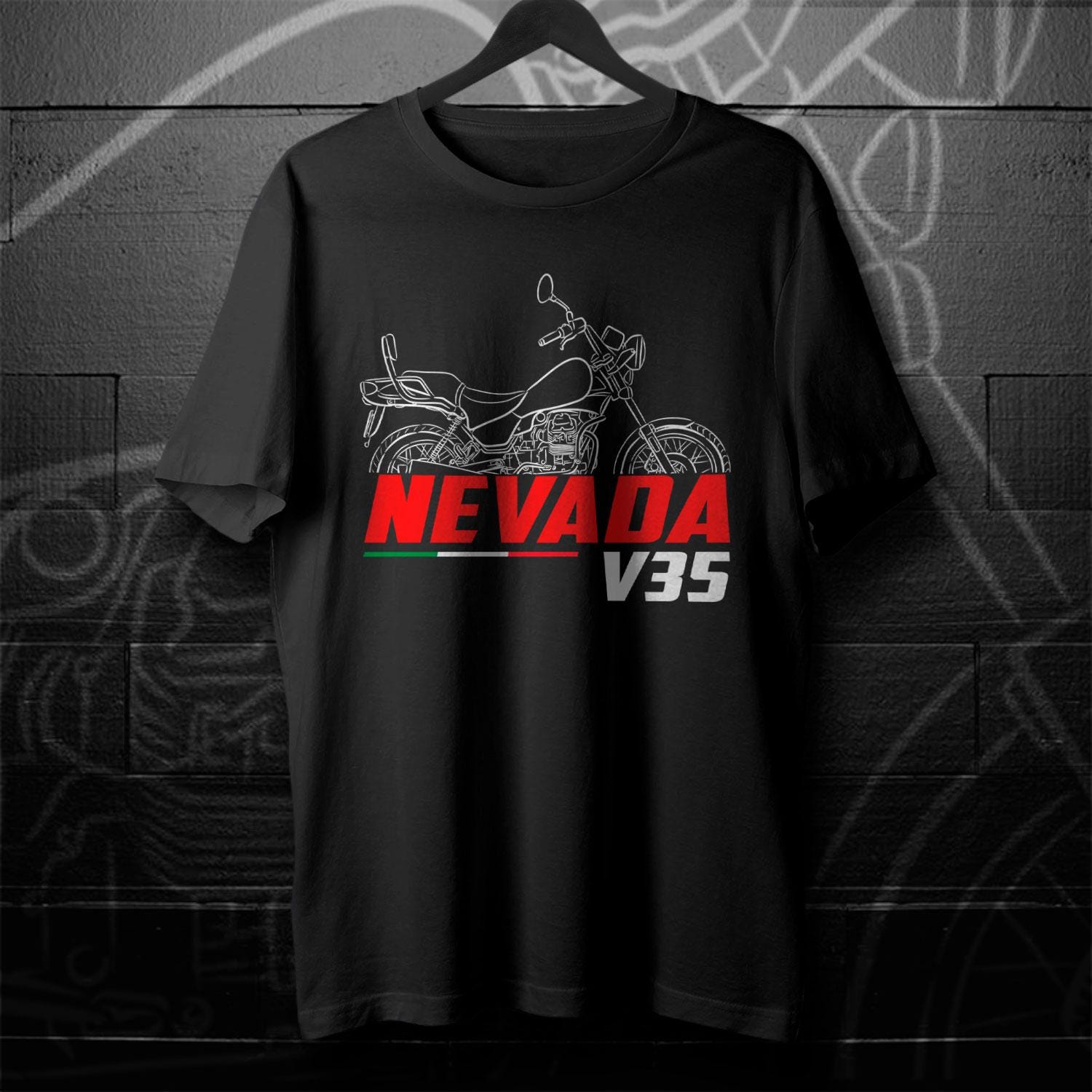 Moto Guzzi V35 Nevada 1992 - 1994 Inspired T-Shirt - Motorcycle Tee Shirt for Riders