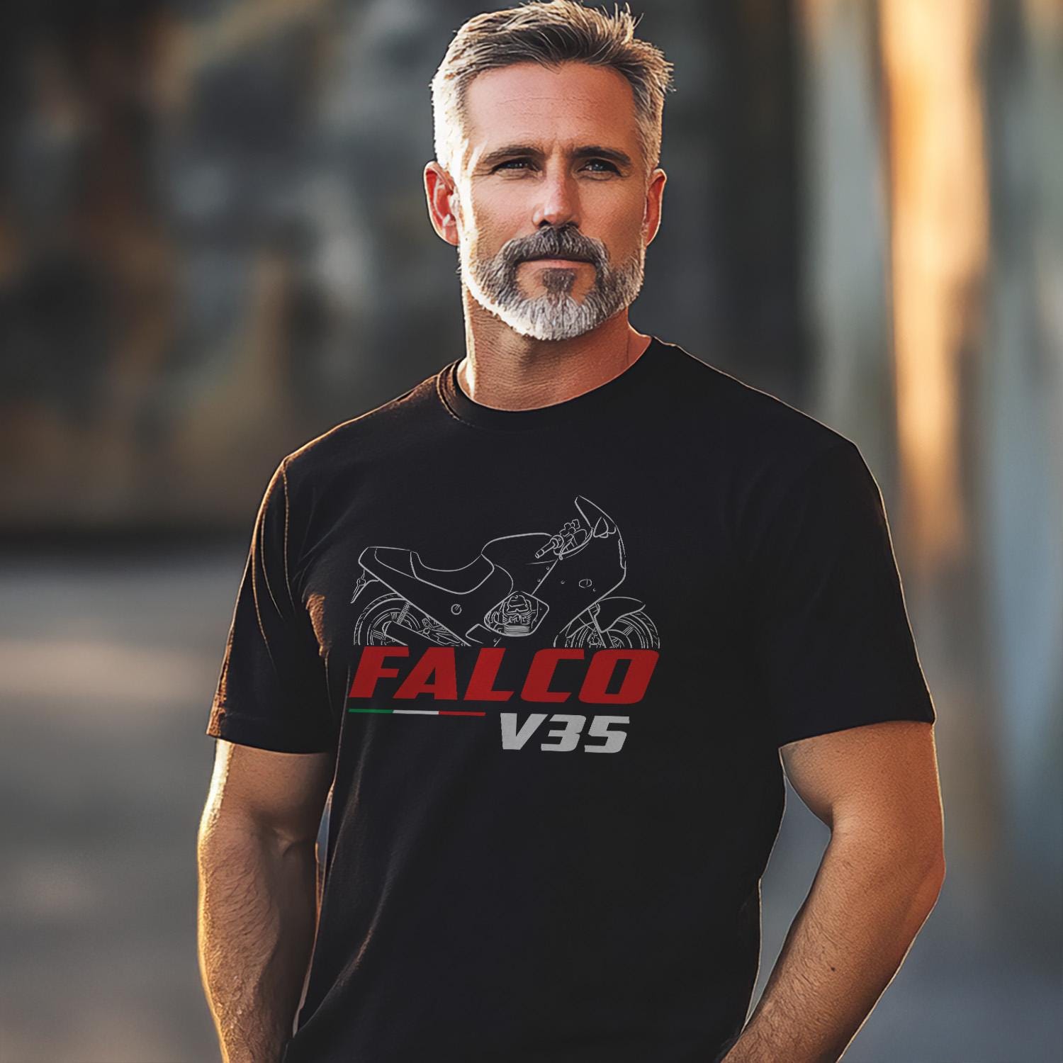 Moto Guzzi V35 Falco 1988 Inspired T-Shirt - Motorcycle Tee Shirt for Riders