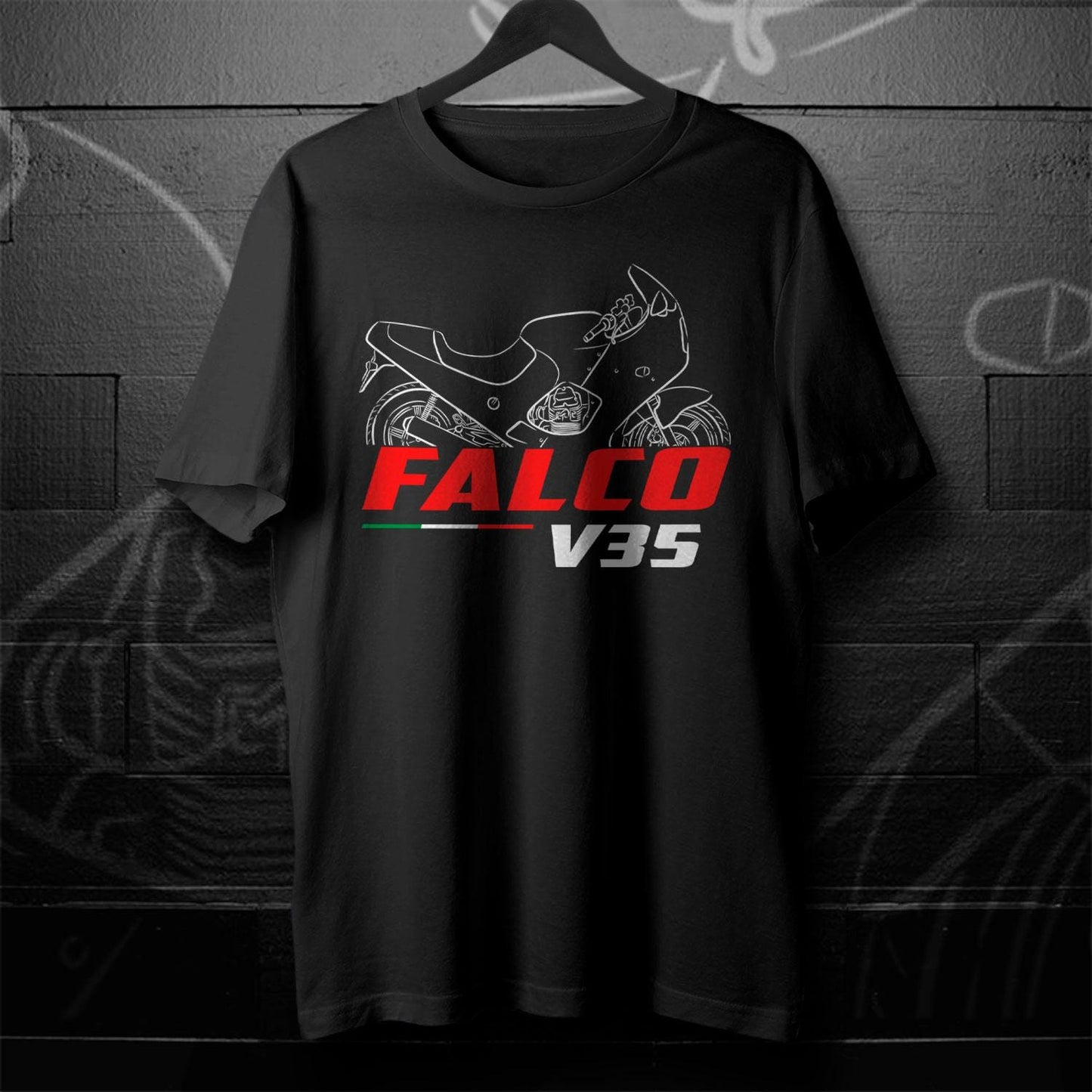 Moto Guzzi V35 Falco 1988 Inspired T-Shirt - Motorcycle Tee Shirt for Riders