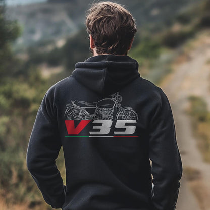 Moto Guzzi V35 & V35 C Inspired Hoodie - Motorcycle Sweatshirt for Riders