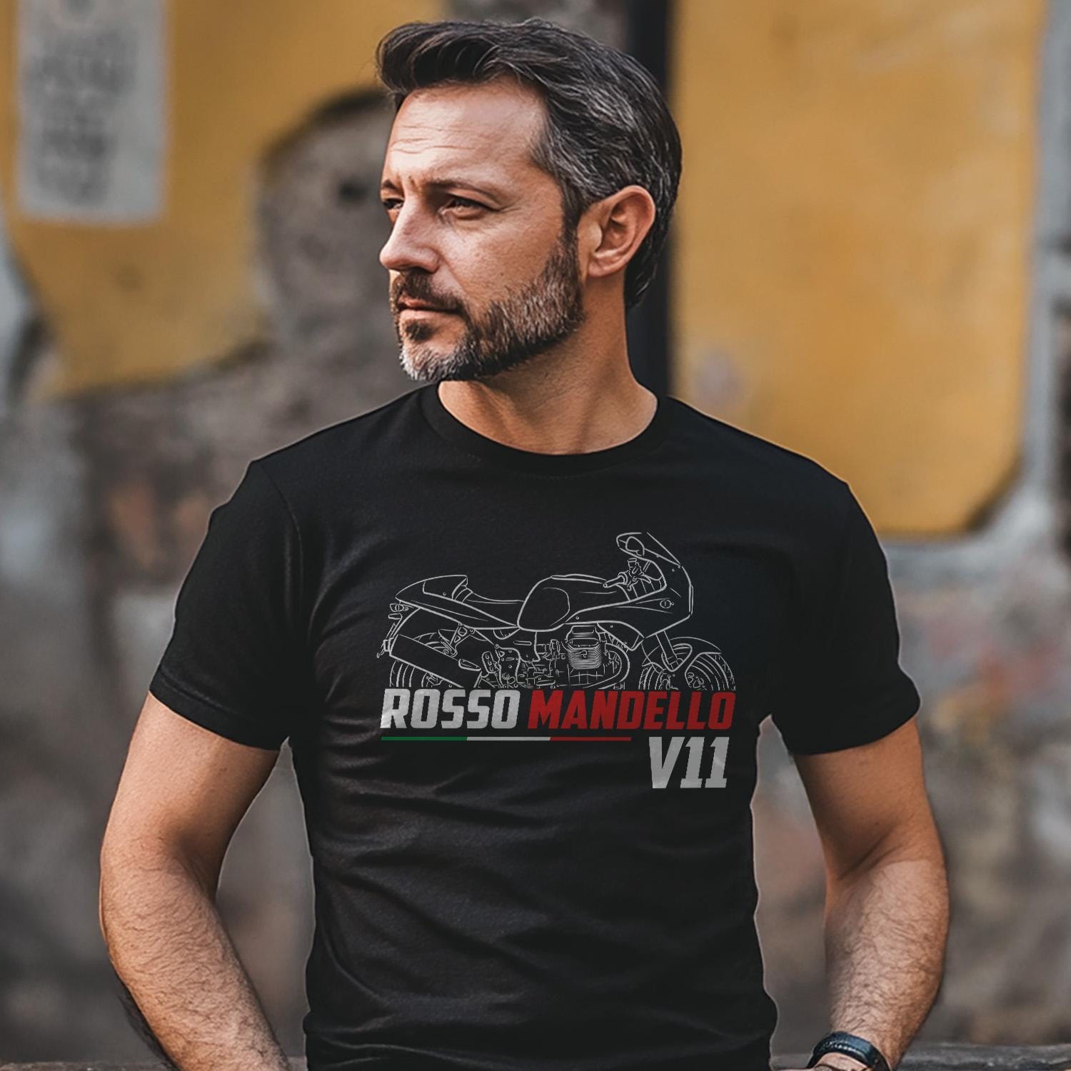 Moto Guzzi V11 Rosso Mandello Inspired T-Shirt - Motorcycle Tee Shirt for Riders