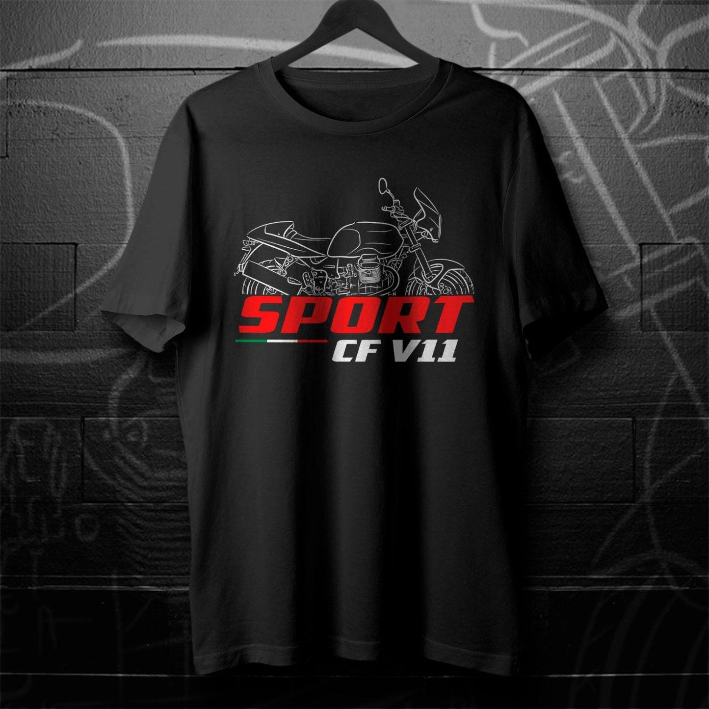 Moto Guzzi V11 Sport | CF | Naked & Scura Inspired T-Shirt - Motorcycle Tee Shirt for Riders