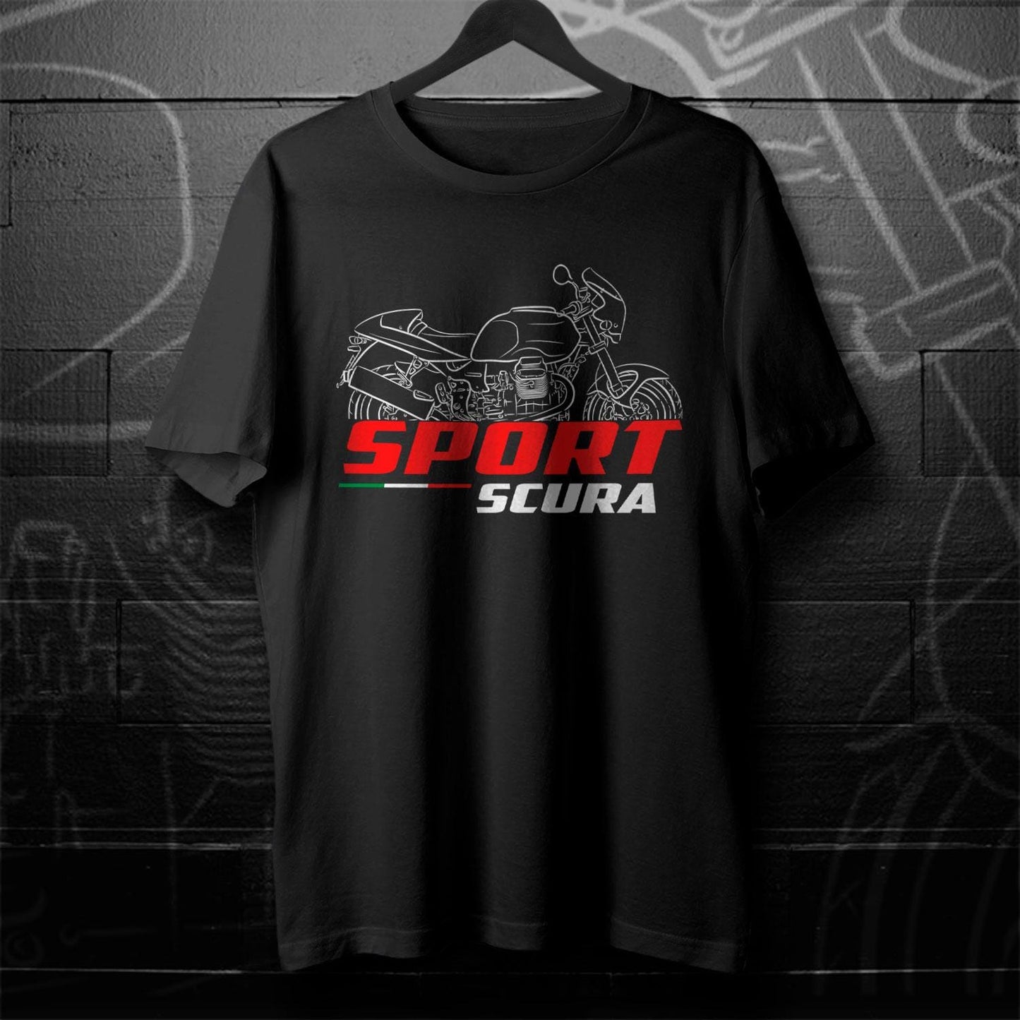 Moto Guzzi V11 Sport | CF | Naked & Scura Inspired T-Shirt - Motorcycle Tee Shirt for Riders