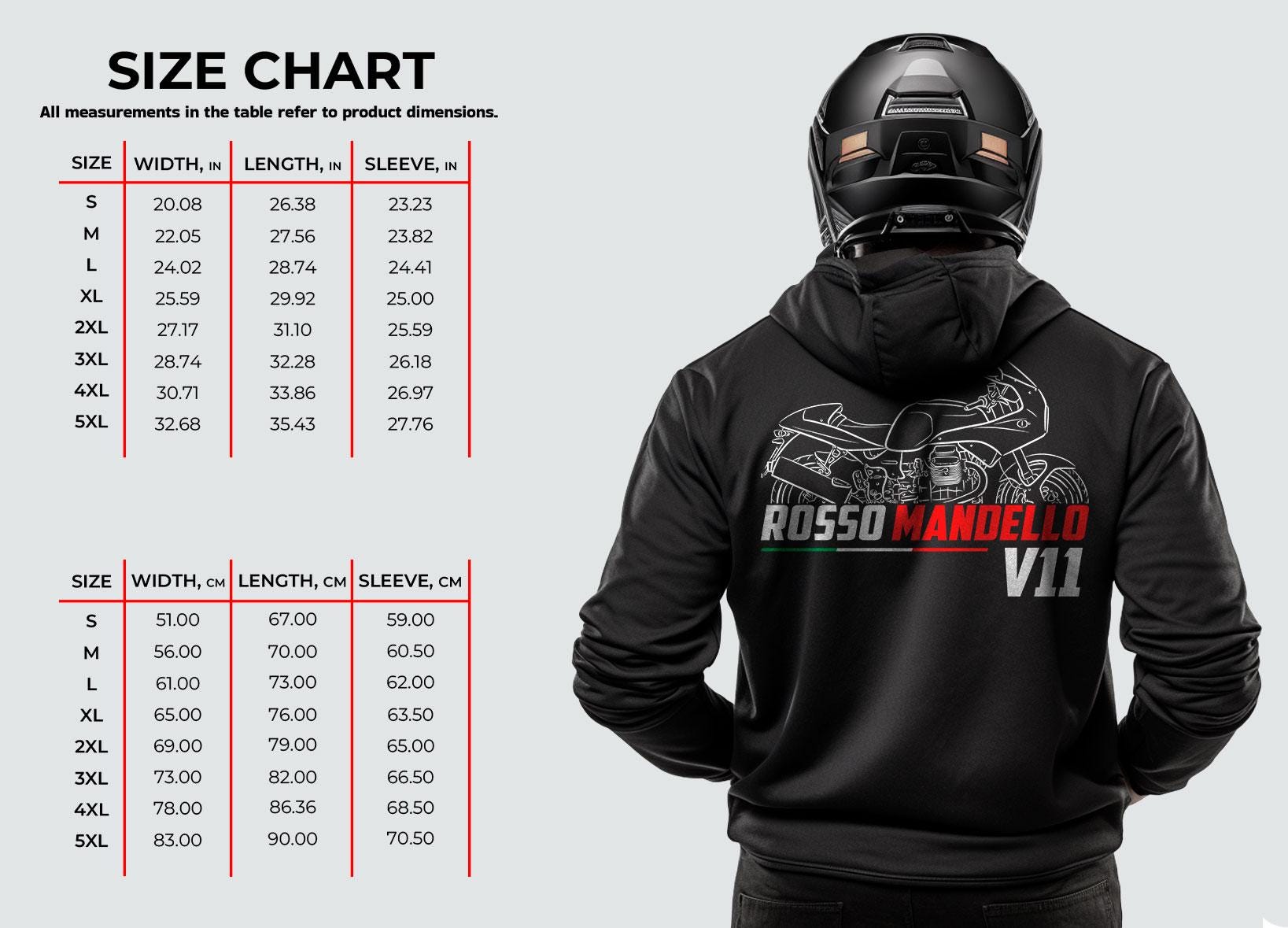 Moto Guzzi V11 Rosso Mandello Inspired Hoodie - Motorcycle Sweatshirt for Riders