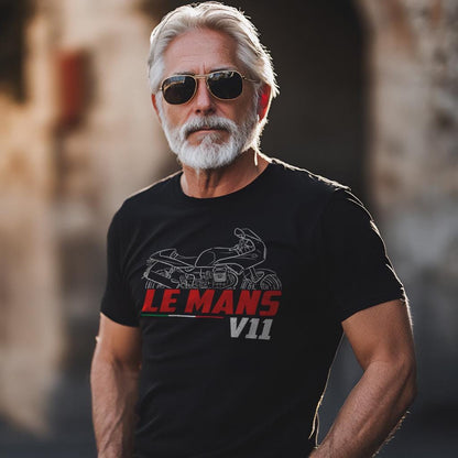 Moto Guzzi V11 Le Mans Inspired T-Shirt - Motorcycle Tee Shirt for Riders