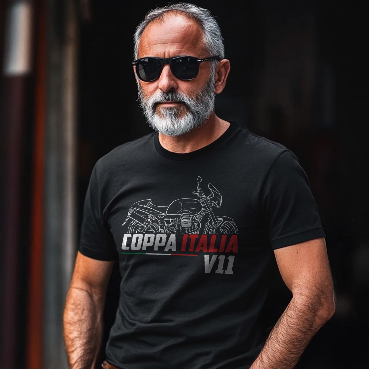 Moto Guzzi V11 Coppa Italia 2004 - 2005 Inspired T-Shirt - Motorcycle Tee Shirt for Riders