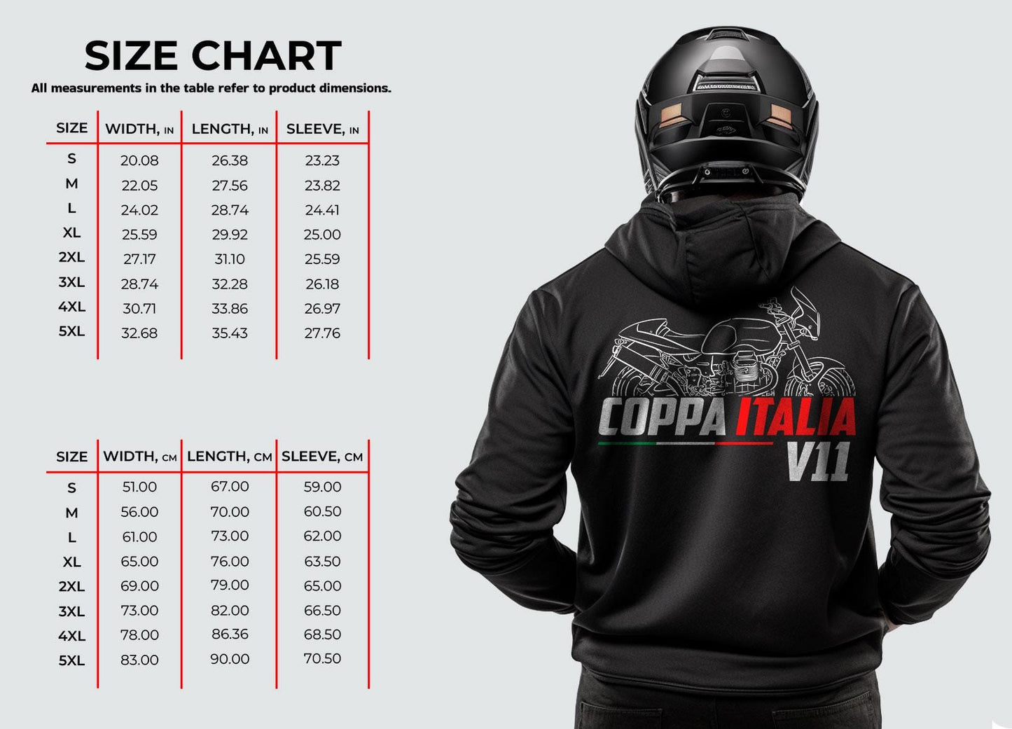 Moto Guzzi V11 Coppa Italia 2004 - 2005 Inspired Hoodie - Motorcycle Sweatshirt for Riders