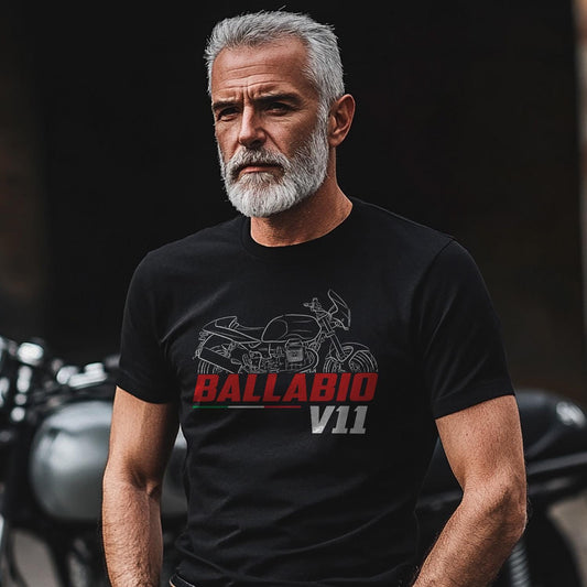 Moto Guzzi V11 Ballabio 2003 Inspired T-Shirt - Motorcycle Tee Shirt for Riders