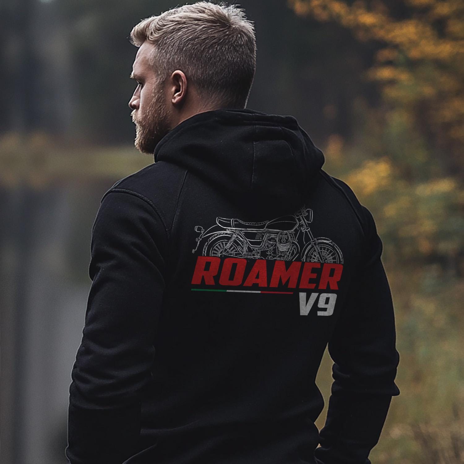 Moto Guzzi V9 Roamer 2017 - 2024 Inspired Hoodie - Motorcycle Sweatshirt for Riders