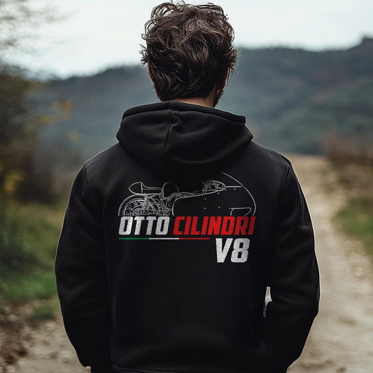 Moto Guzzi V8 Otto Cilindri 1955 - 1957 Inspired Hoodie - Motorcycle Sweatshirt for Riders