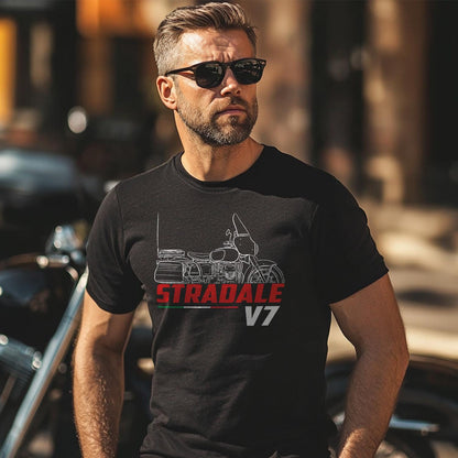Moto Guzzi V7 Polizia Stradale 1967 - 1969 Inspired T-Shirt - Motorcycle Tee Shirt for Riders