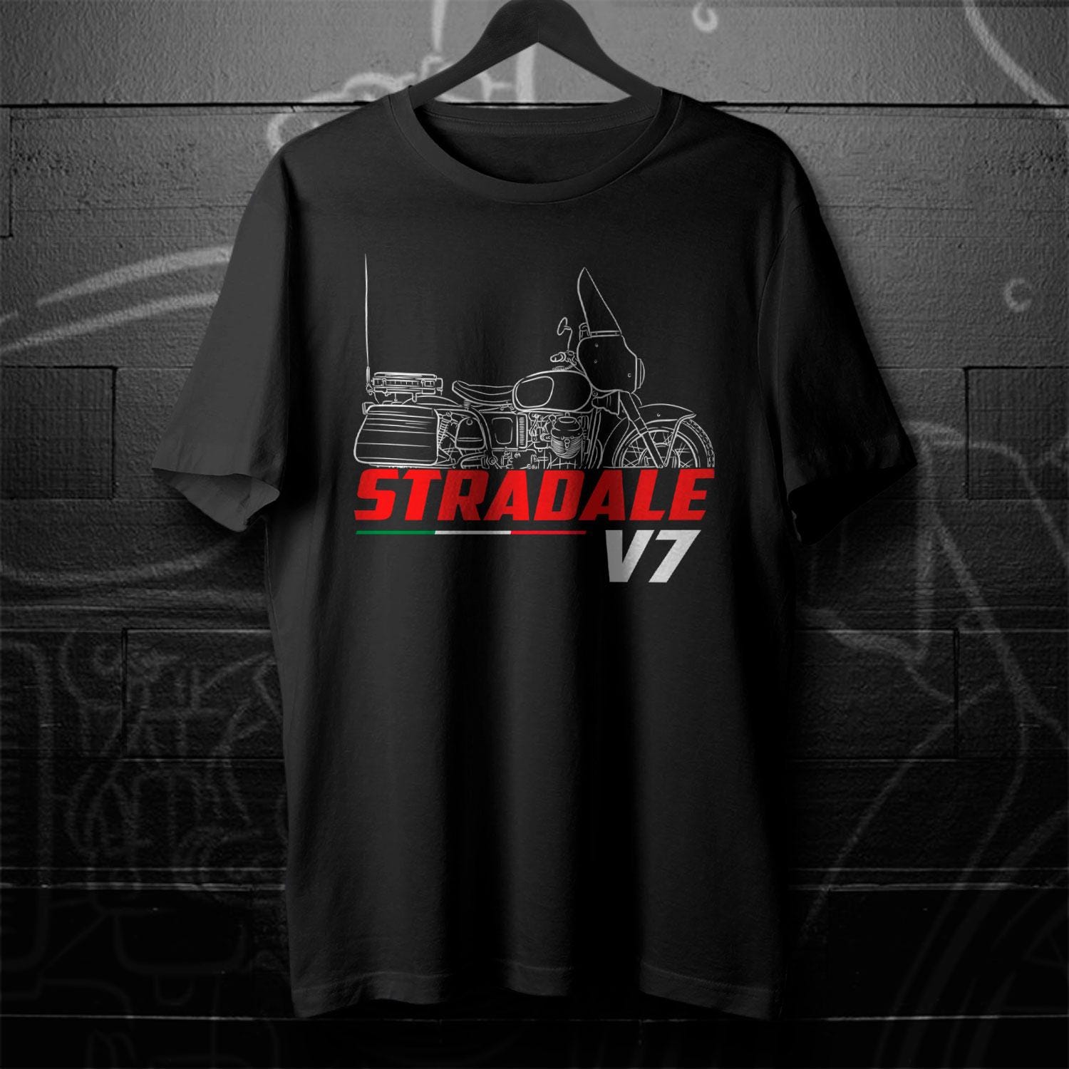 Moto Guzzi V7 Polizia Stradale 1967 - 1969 Inspired T-Shirt - Motorcycle Tee Shirt for Riders