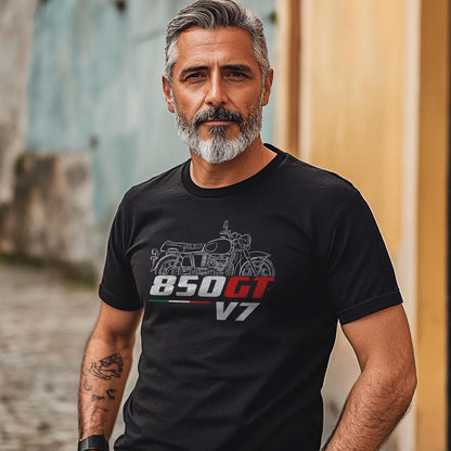 Moto Guzzi V7 850 GT & 850GT California Inspired T-Shirt - Motorcycle Tee Shirt for Riders