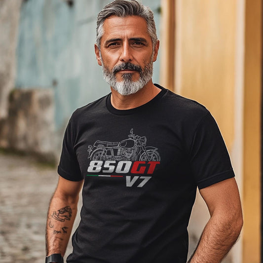Moto Guzzi V7 850 GT & 850GT California Inspired T-Shirt - Motorcycle Tee Shirt for Riders