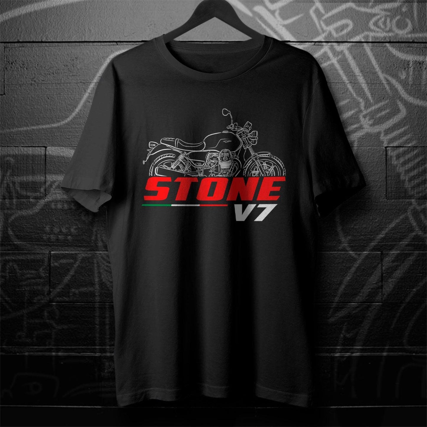 Moto Guzzi V7 850 Stone Inspired T-Shirt - Motorcycle Tee Shirt for Riders