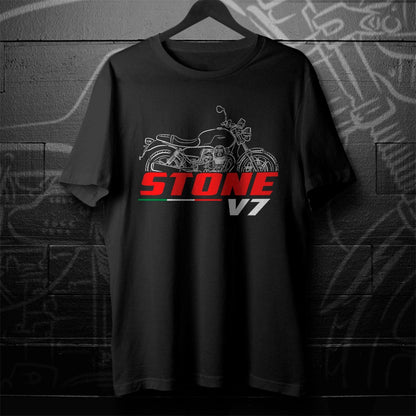Moto Guzzi V7 850 Stone Inspired T-Shirt - Motorcycle Tee Shirt for Riders