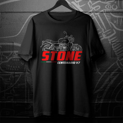 Moto Guzzi V7 850 Stone Inspired T-Shirt - Motorcycle Tee Shirt for Riders