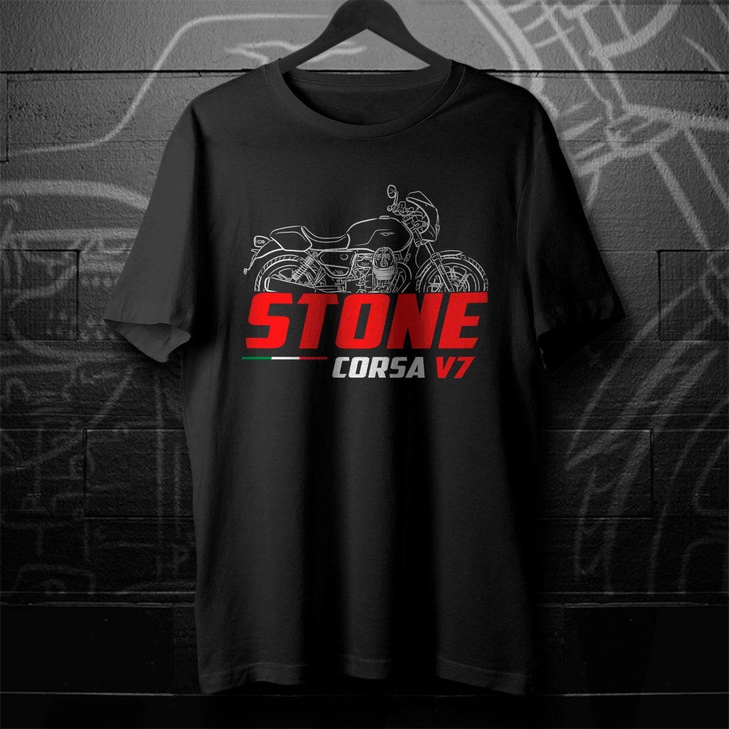 Moto Guzzi V7 850 Stone Inspired T-Shirt - Motorcycle Tee Shirt for Riders